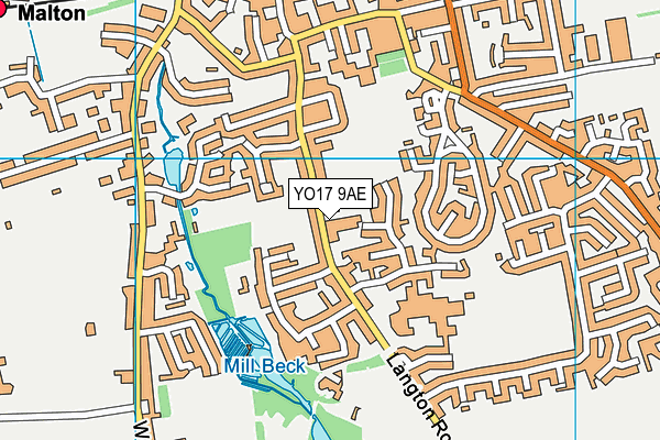 YO17 9AE map - OS VectorMap District (Ordnance Survey)
