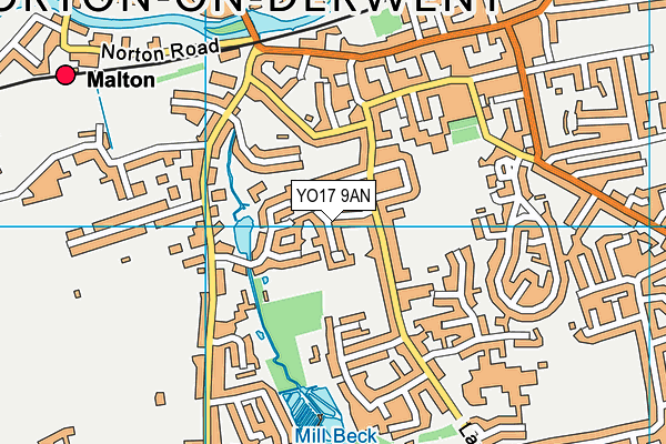 YO17 9AN map - OS VectorMap District (Ordnance Survey)