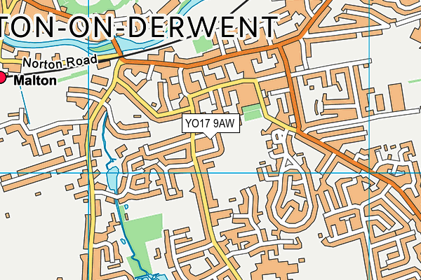 YO17 9AW map - OS VectorMap District (Ordnance Survey)