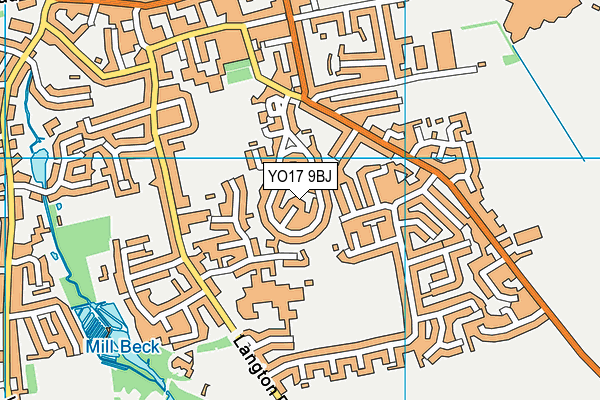 YO17 9BJ map - OS VectorMap District (Ordnance Survey)