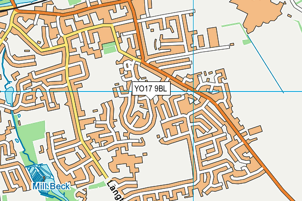 YO17 9BL map - OS VectorMap District (Ordnance Survey)