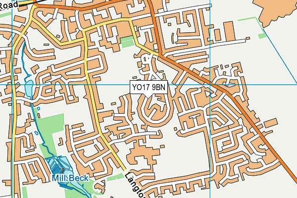 YO17 9BN map - OS VectorMap District (Ordnance Survey)