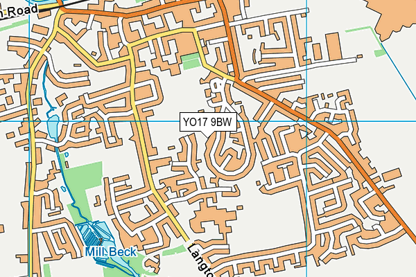 YO17 9BW map - OS VectorMap District (Ordnance Survey)
