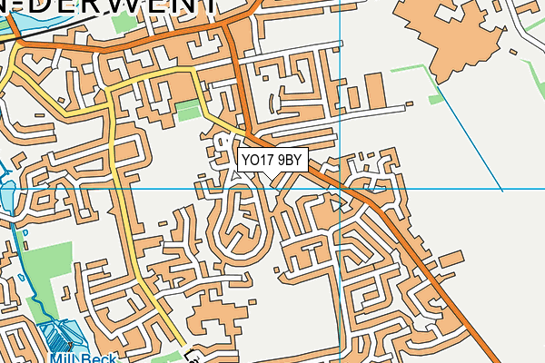 YO17 9BY map - OS VectorMap District (Ordnance Survey)