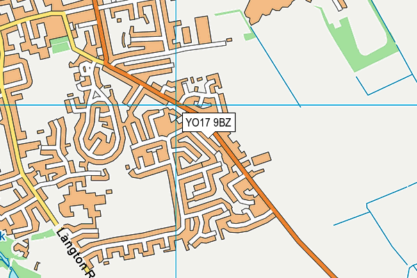 YO17 9BZ map - OS VectorMap District (Ordnance Survey)