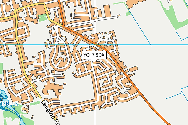 YO17 9DA map - OS VectorMap District (Ordnance Survey)