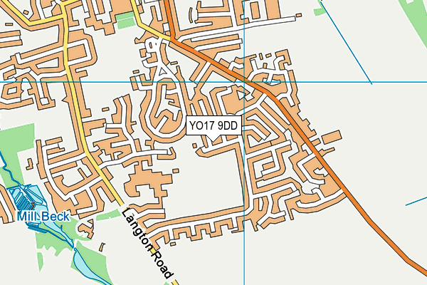 YO17 9DD map - OS VectorMap District (Ordnance Survey)