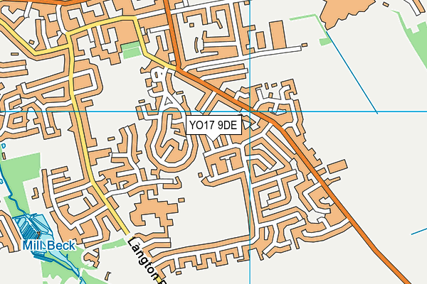 YO17 9DE map - OS VectorMap District (Ordnance Survey)