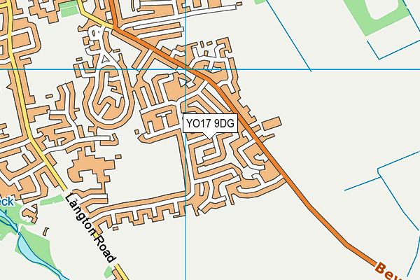 YO17 9DG map - OS VectorMap District (Ordnance Survey)