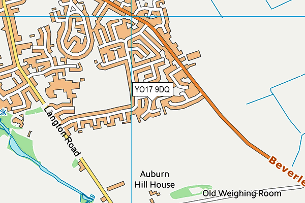 YO17 9DQ map - OS VectorMap District (Ordnance Survey)