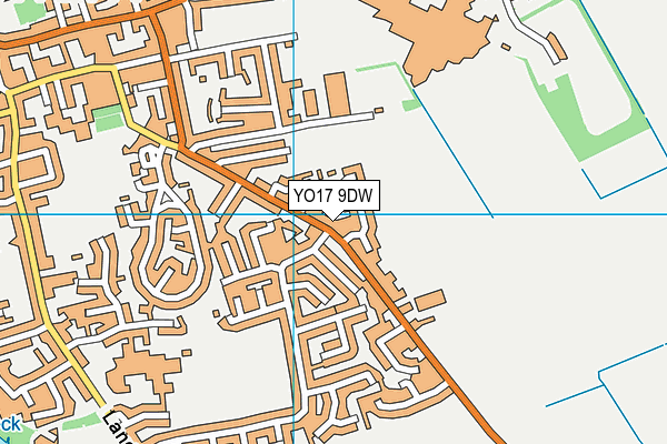 YO17 9DW map - OS VectorMap District (Ordnance Survey)