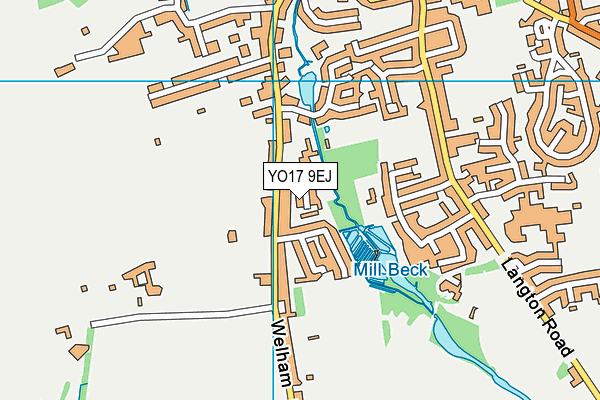 YO17 9EJ map - OS VectorMap District (Ordnance Survey)