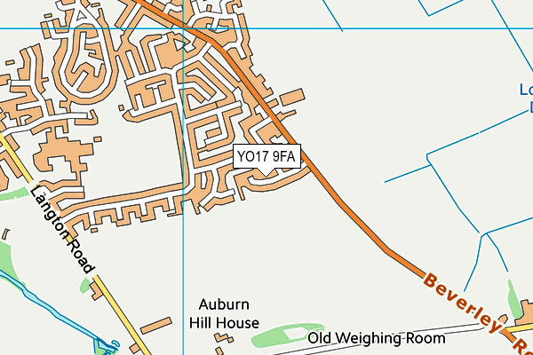 YO17 9FA map - OS VectorMap District (Ordnance Survey)