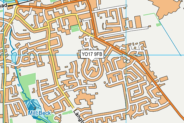 YO17 9FB map - OS VectorMap District (Ordnance Survey)