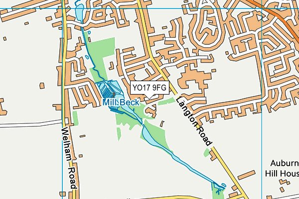 YO17 9FG map - OS VectorMap District (Ordnance Survey)
