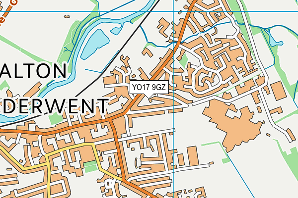YO17 9GZ map - OS VectorMap District (Ordnance Survey)