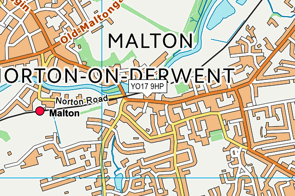 Derwent Swim & Fitness Centre map (YO17 9HP) - OS VectorMap District (Ordnance Survey)