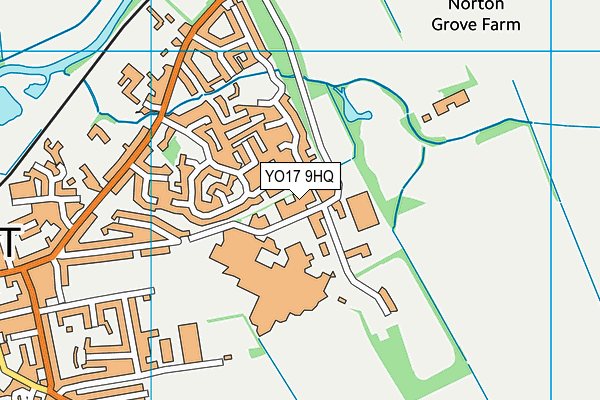 YO17 9HQ map - OS VectorMap District (Ordnance Survey)