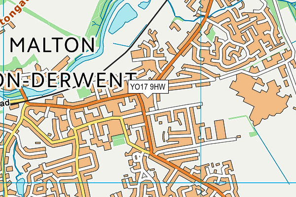 YO17 9HW map - OS VectorMap District (Ordnance Survey)