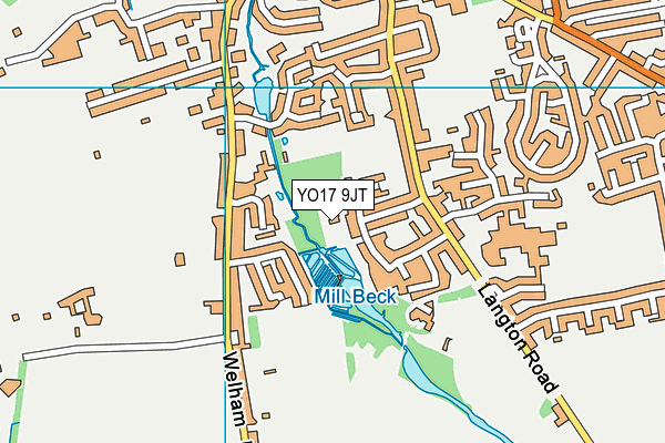 YO17 9JT map - OS VectorMap District (Ordnance Survey)
