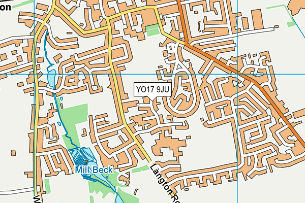 YO17 9JU map - OS VectorMap District (Ordnance Survey)