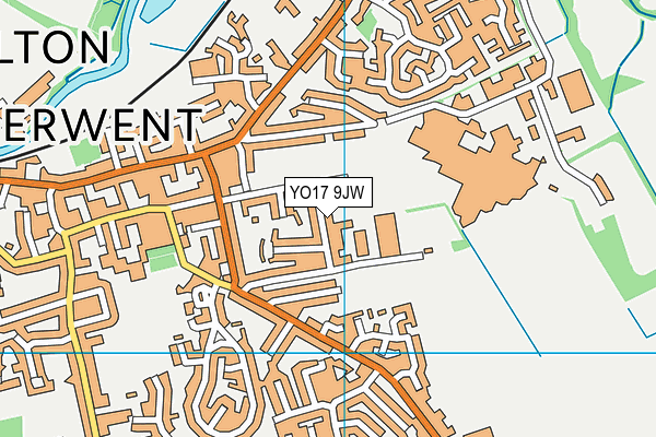 YO17 9JW map - OS VectorMap District (Ordnance Survey)