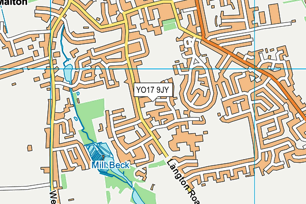 YO17 9JY map - OS VectorMap District (Ordnance Survey)