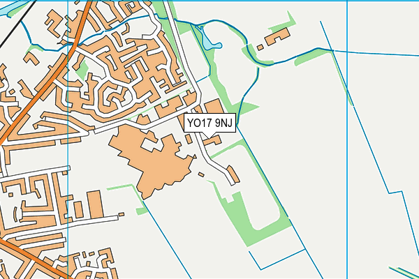 YO17 9NJ map - OS VectorMap District (Ordnance Survey)