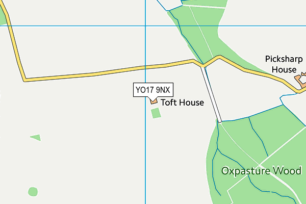 YO17 9NX map - OS VectorMap District (Ordnance Survey)