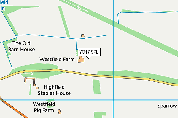 YO17 9PL map - OS VectorMap District (Ordnance Survey)