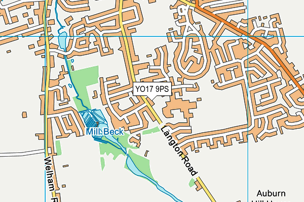 YO17 9PS map - OS VectorMap District (Ordnance Survey)