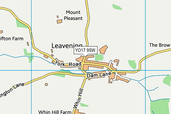 Leavening Community Primary School map (YO17 9SW) - OS VectorMap District (Ordnance Survey)
