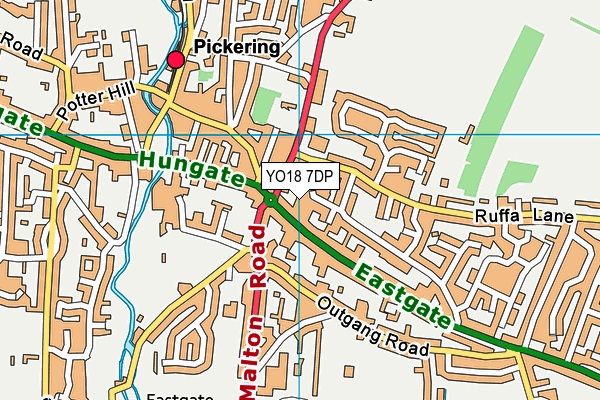 YO18 7DP map - OS VectorMap District (Ordnance Survey)