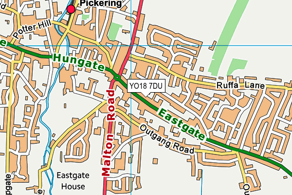 Map of EASTGATE GARAGE LTD at district scale