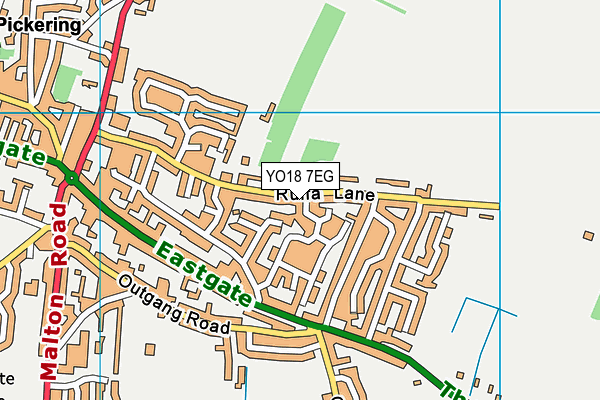 YO18 7EG map - OS VectorMap District (Ordnance Survey)