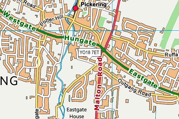 YO18 7ET map - OS VectorMap District (Ordnance Survey)