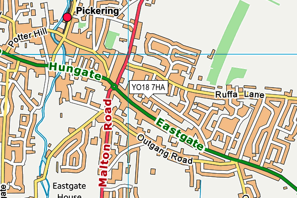 YO18 7HA map - OS VectorMap District (Ordnance Survey)