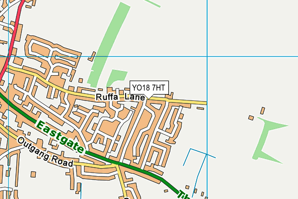 YO18 7HT map - OS VectorMap District (Ordnance Survey)