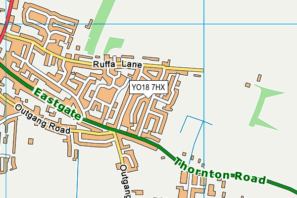 YO18 7HX map - OS VectorMap District (Ordnance Survey)