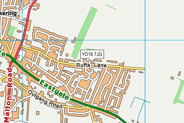 YO18 7JG map - OS VectorMap District (Ordnance Survey)