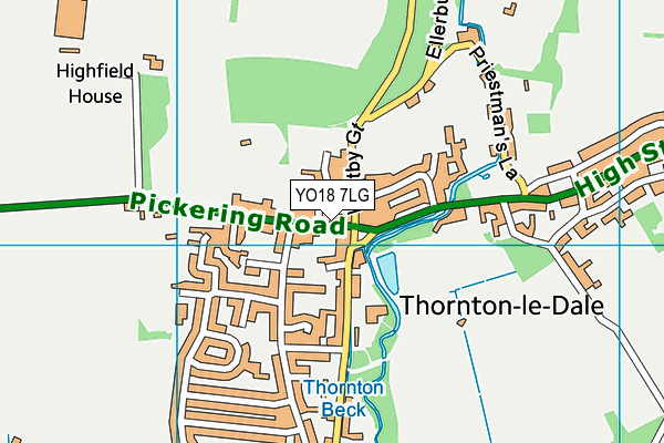 Foston And Thornton-le-clay Village Hall map (YO18 7LG) - OS VectorMap District (Ordnance Survey)