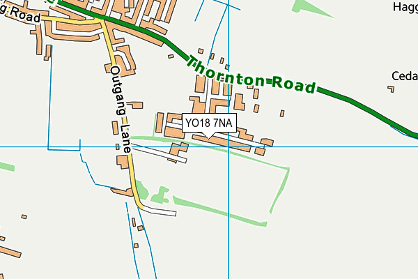 YO18 7NA map - OS VectorMap District (Ordnance Survey)