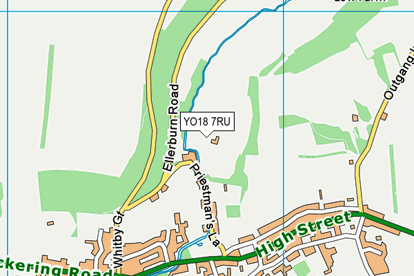 YO18 7RU map - OS VectorMap District (Ordnance Survey)