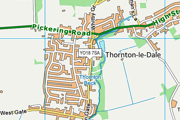 Thornton Dale Sports Association map (YO18 7SA) - OS VectorMap District (Ordnance Survey)