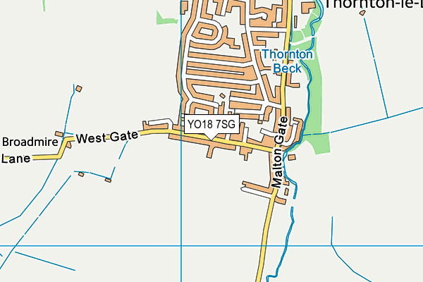 YO18 7SG map - OS VectorMap District (Ordnance Survey)