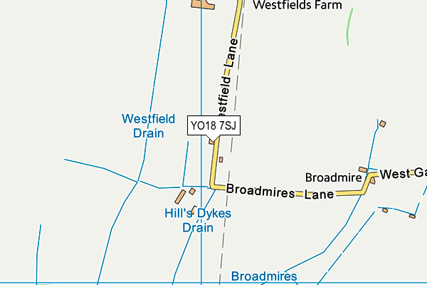 YO18 7SJ map - OS VectorMap District (Ordnance Survey)