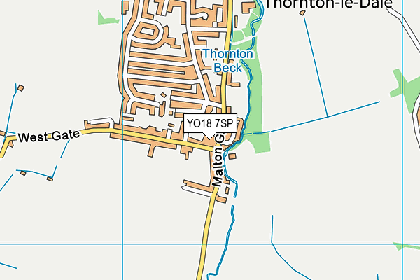 YO18 7SP map - OS VectorMap District (Ordnance Survey)