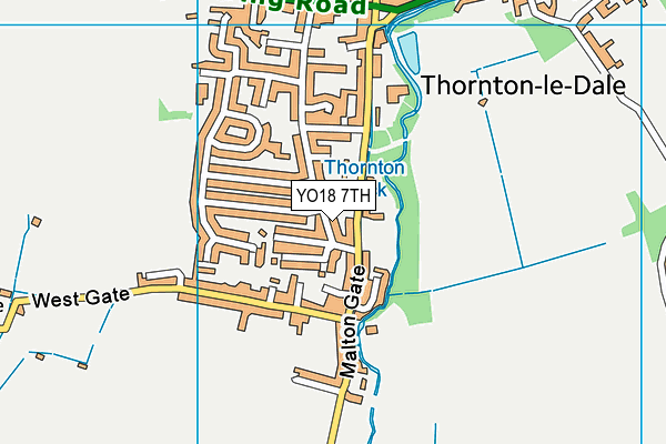 YO18 7TH map - OS VectorMap District (Ordnance Survey)