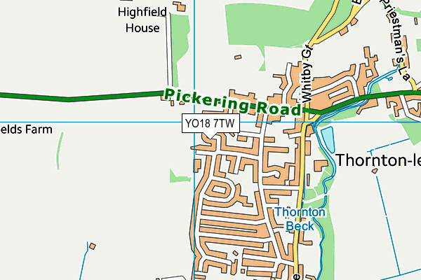 Thornton Dale CofE Primary School map (YO18 7TW) - OS VectorMap District (Ordnance Survey)