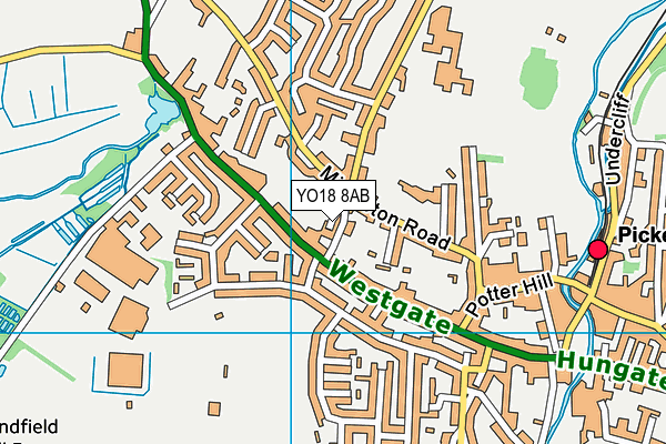 YO18 8AB map - OS VectorMap District (Ordnance Survey)